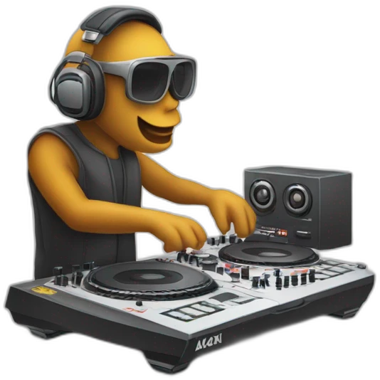anthropomorphic akai mpc in isometry emoji