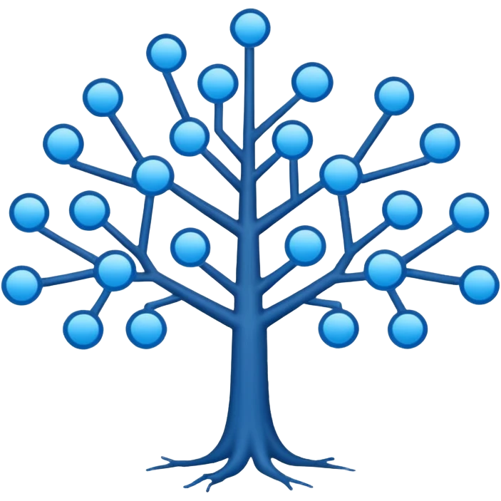 connected nodes forming a simple tree diagram emoji