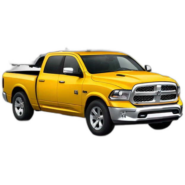 Dodge RAM with trailer emoji