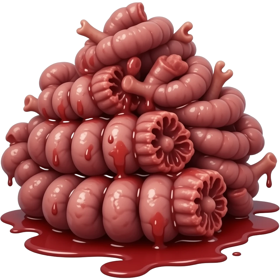 Bloody pile of guts real emoji
