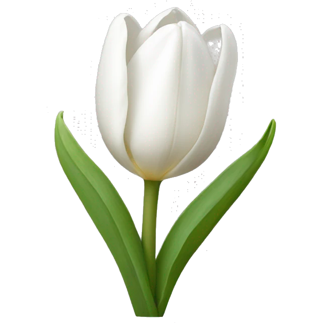 white tulip emoji