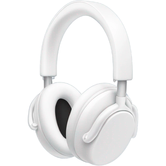 An aesthetic pair of white headphones airpods max  emoji