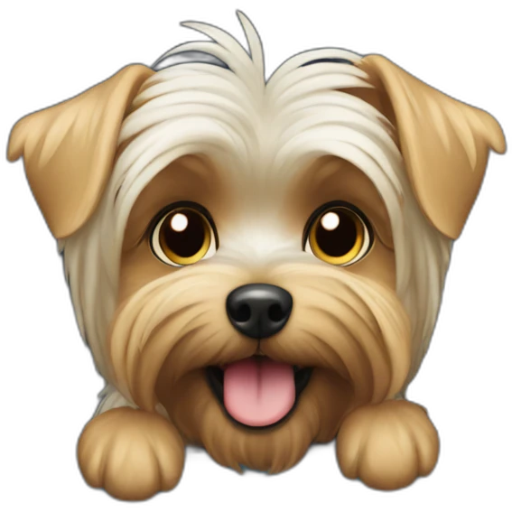 Yorkshire Terrierin in car emoji