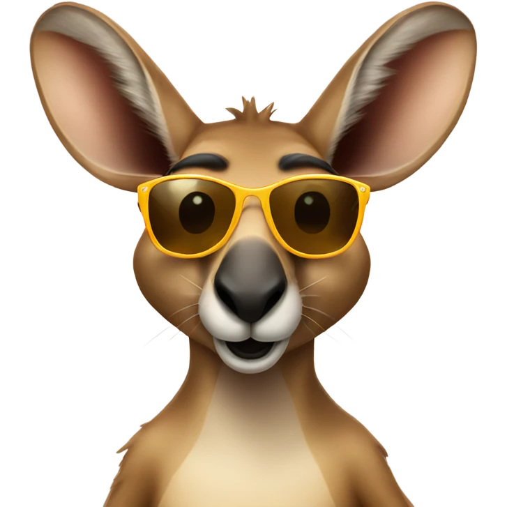 Kangaroo with sunglasses  emoji