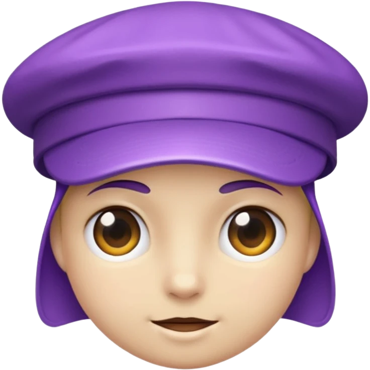 just purple cap emoji