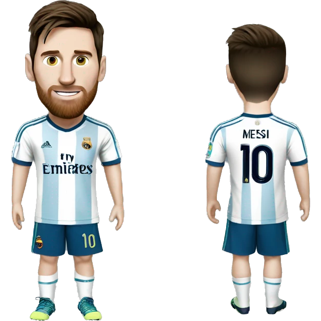 Messi with real Madrid t- shert emoji