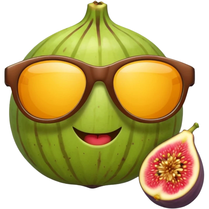 fig fruit in sunglasses emoji