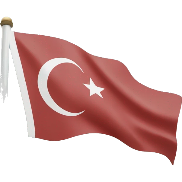 the flag of the country Turkey but the color is light blue emoji