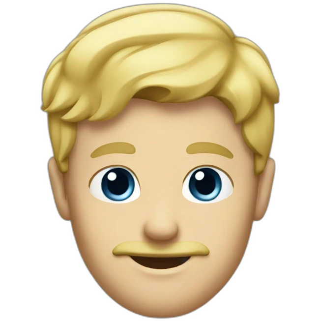 blond guy with short moustache emoji