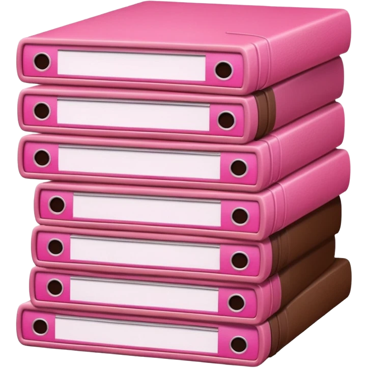 pink and brown files pile emoji