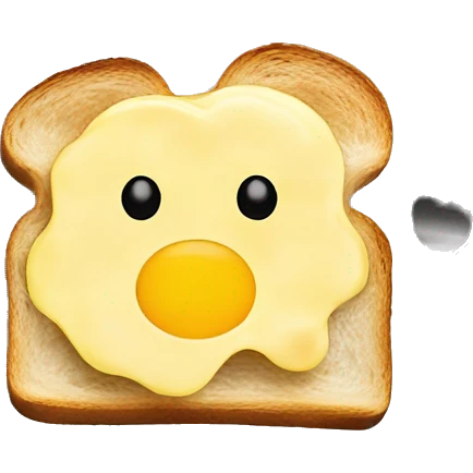 Scrambled egg on toast emoji