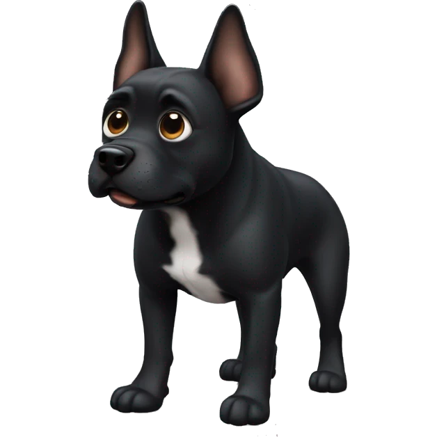 Black dog ,francuski buldog emoji
