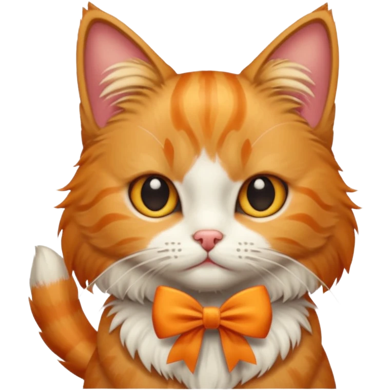 A cat with a little bow emoji