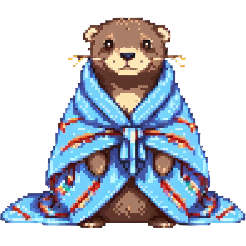 otter cozy in blanket emoji