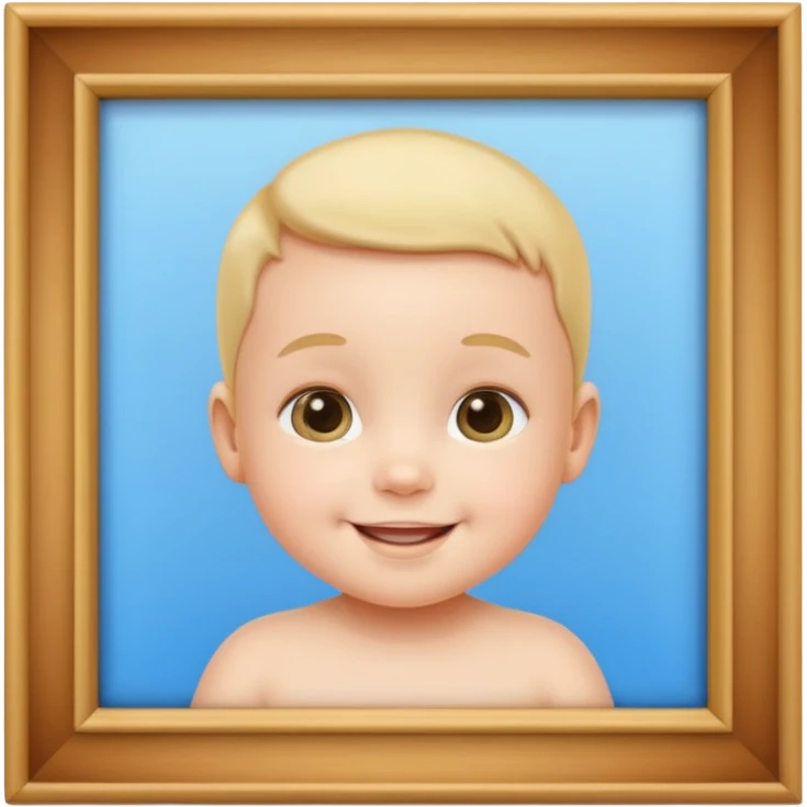 baby face inside a photo frame emoji