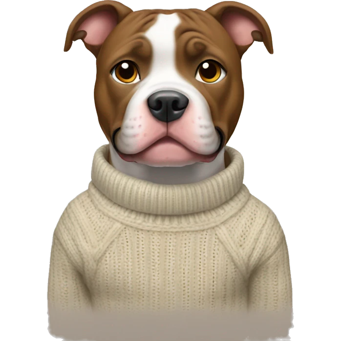 pitbull dog wearing a sweater emoji