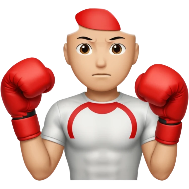 Saitama red hand punch with boxing glove emoji