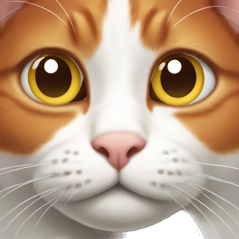 a red-haired cat with white paws emoji