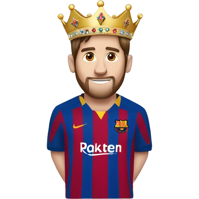 Messi with crown emoji