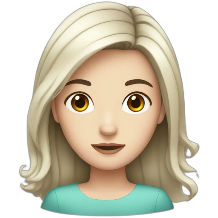 A white girl with dark hair emoji
