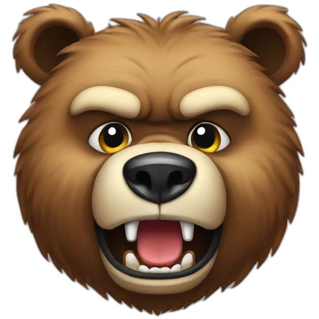 angry bear emoji