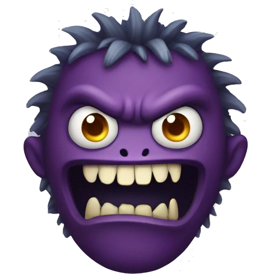 Scary monster emoji