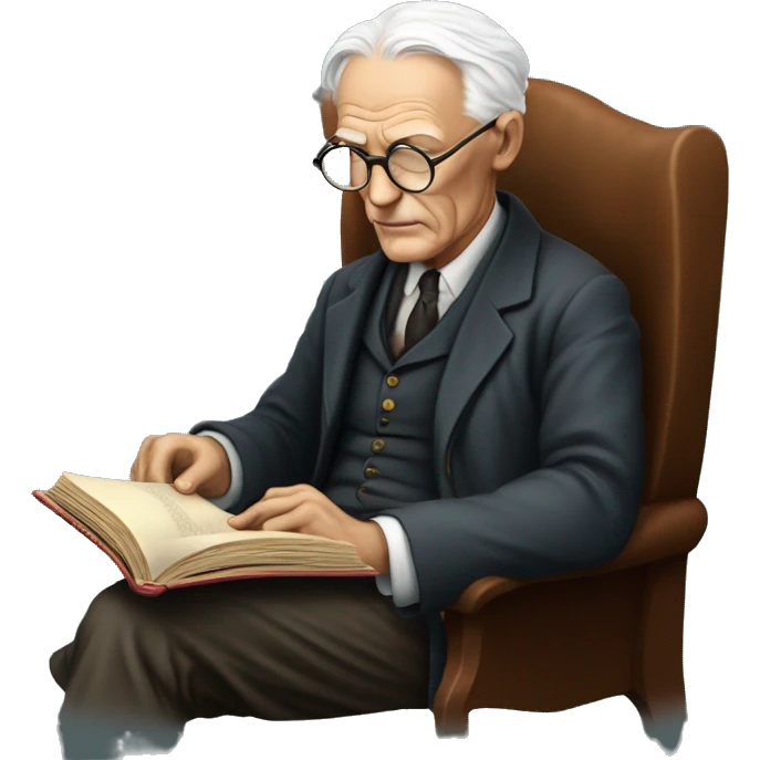 carl gustav jung reading a book emoji