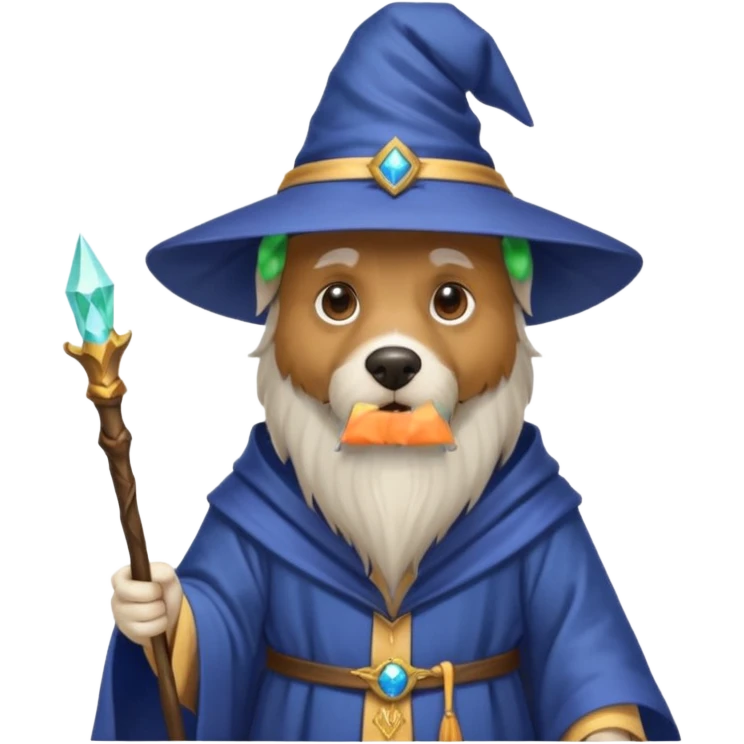 Dog wizard emoji