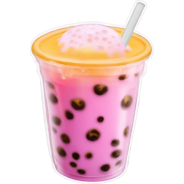 Bubble tea passion fruit emoji