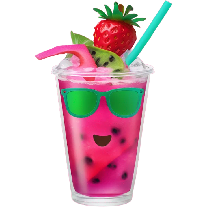 Dunkin’ Donuts strawberry dragon fruit refresher  emoji