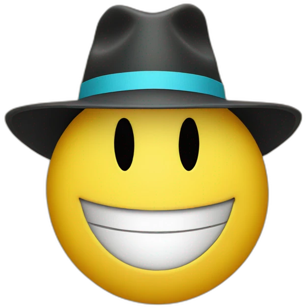 Smiley face with hat emoji