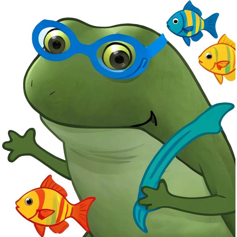 snorkeling with fish emoji