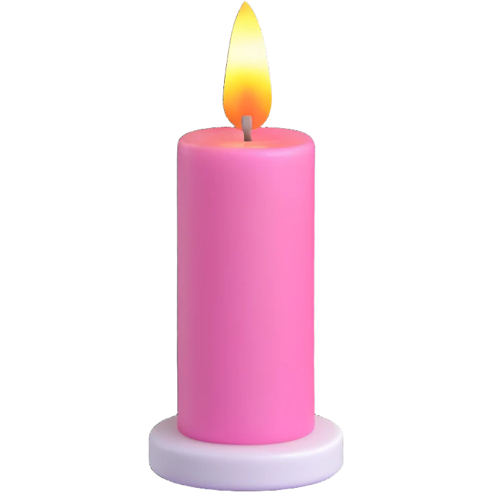 pink candle emoji