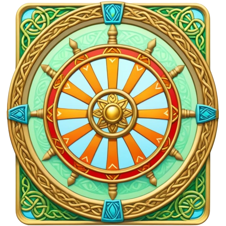 Wheel of fortune Celtic tarot card emoji