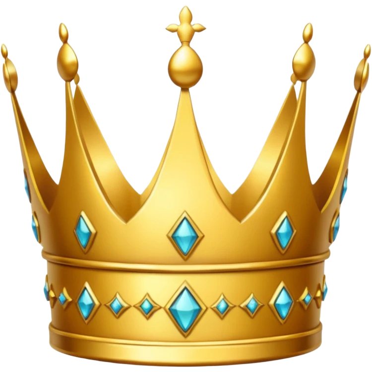 golden crown that is split in the middle emoji