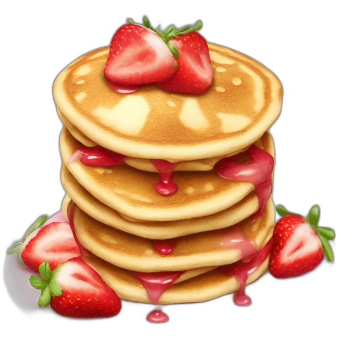 Pankakes con fresas  emoji