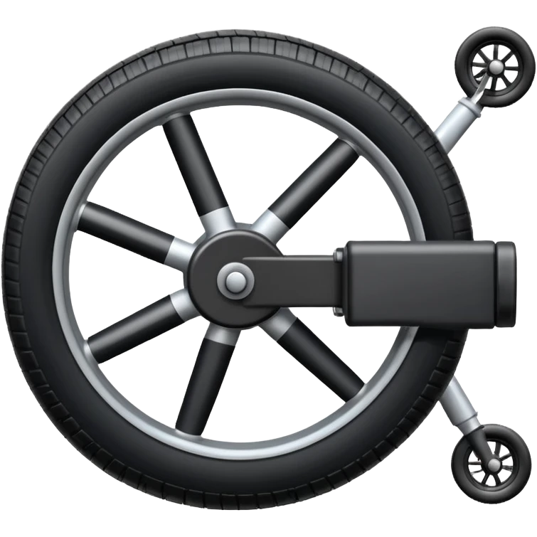 pneumatic wheel with landing gear emoji