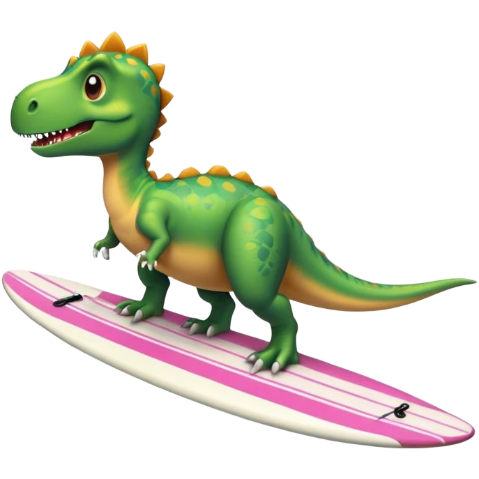 dinosaur on surf board emoji