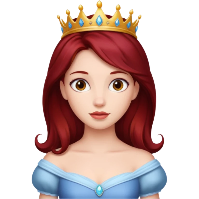 dark red haired princess emoji
