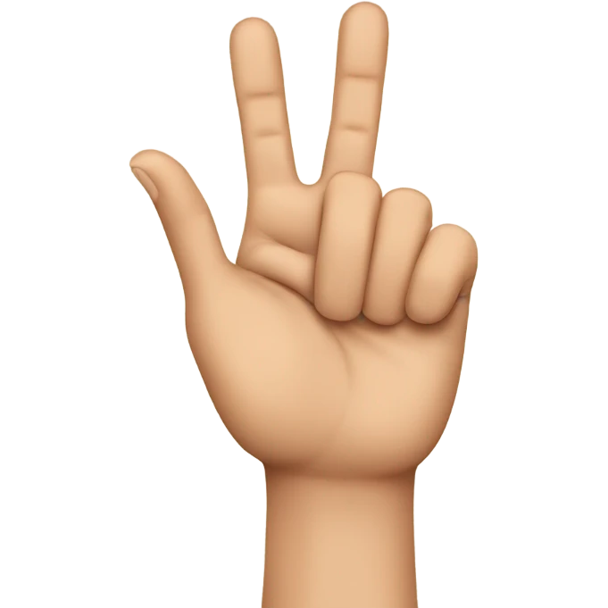 Hand with fold middle and index finger emoji