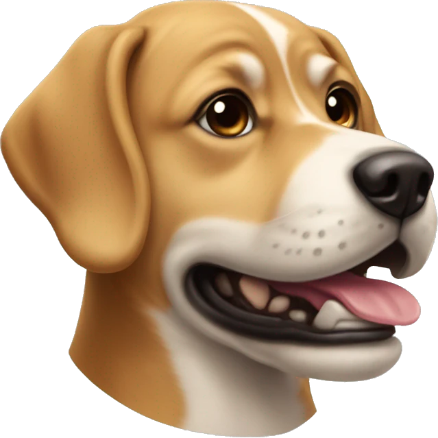 chien qui sort la langue emoji