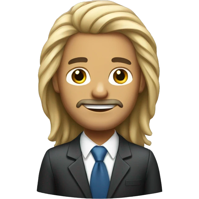 Long haired businessman emoji