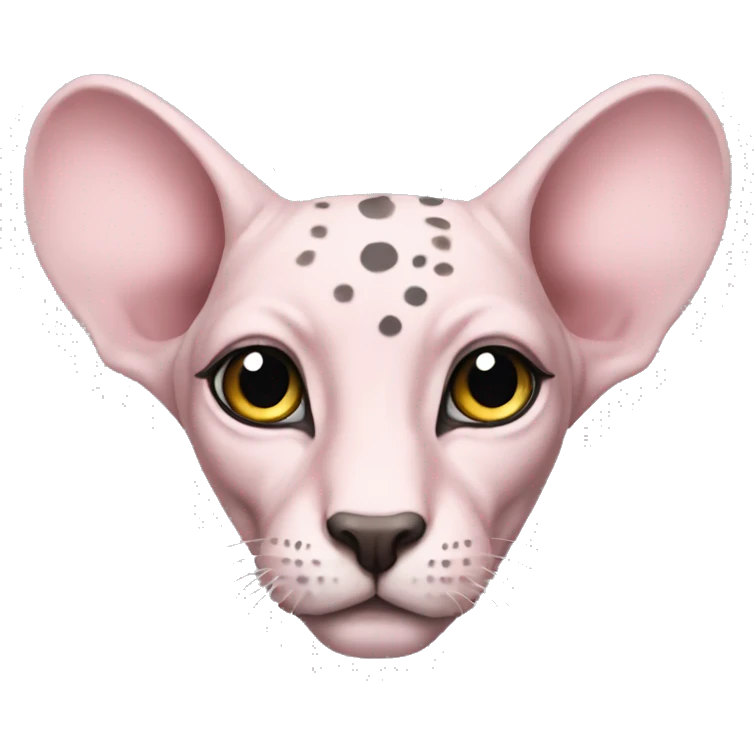 Light pink sphinx with gray spots emoji
