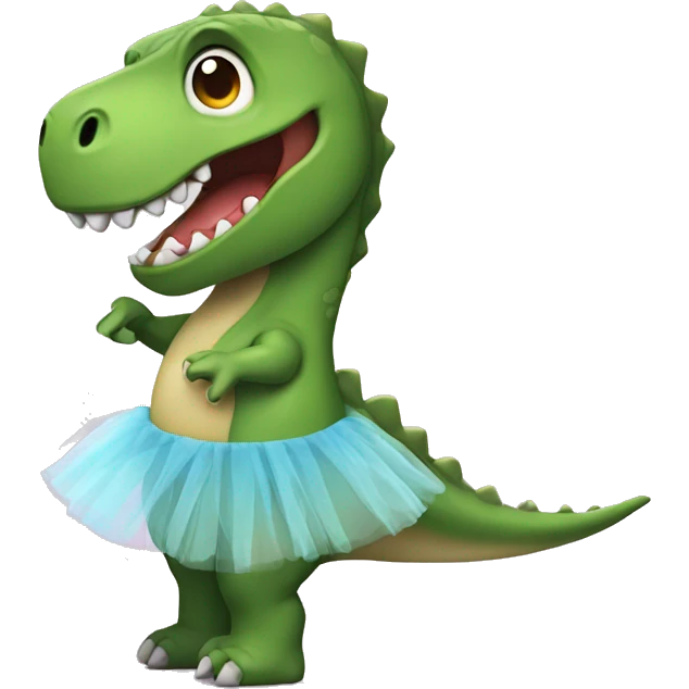 dinosaur with a tutu  emoji