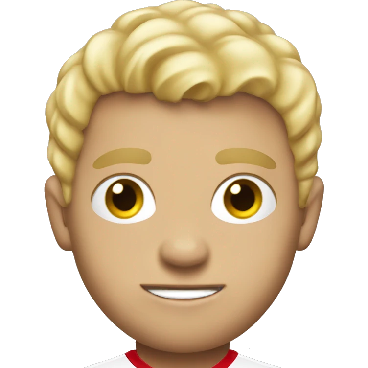 Evil Liverpool fan boy with blonde hair emoji