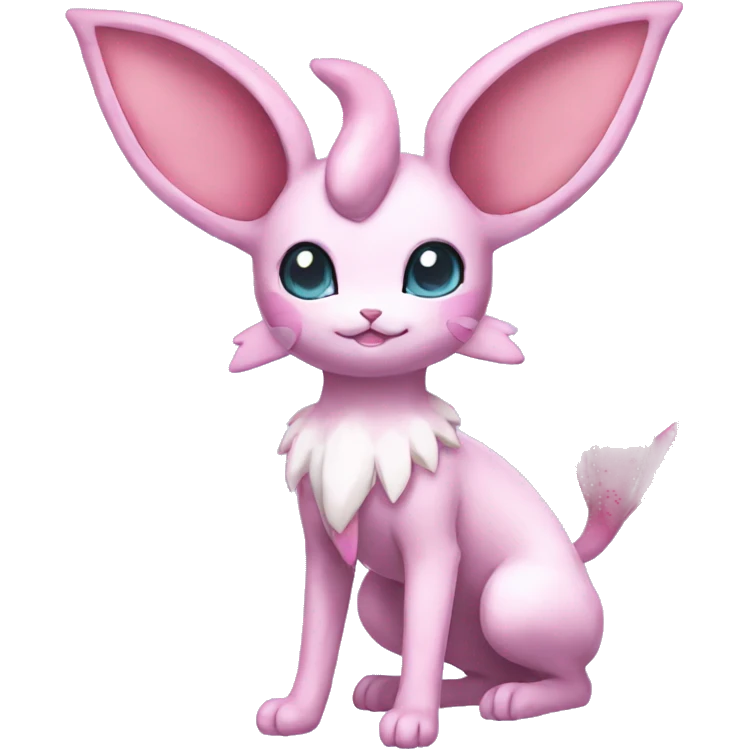 Kawaii Sylveon-Espeon-Pokémon full body emoji