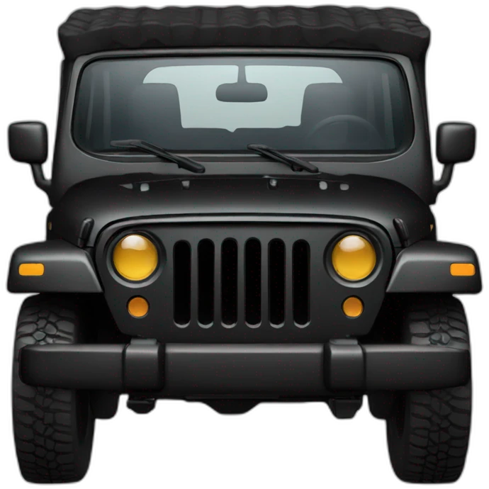 black Jeep emoji