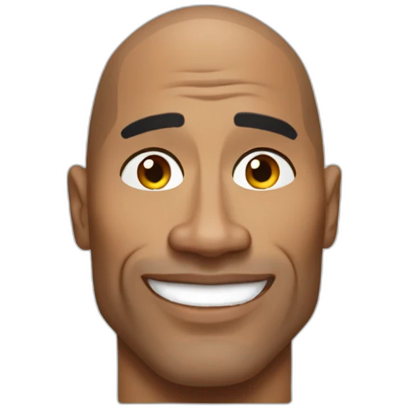 Dwayne the rock Johnson as a river rock emoji