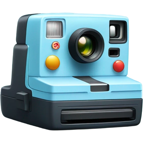 Light blue instax camera emoji
