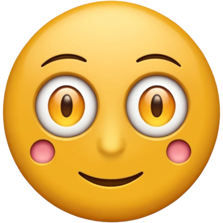 Emoji redondo, amarelo com expressão de chateado  emoji